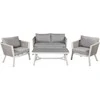 Venture Design Poilsio komplektas, Virya, Stalas: 120x55 cm, Sofa: 77x72 cm, Balta