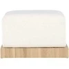 Venture Design Pufas, Ivy, 100x70x45 cm, Balta