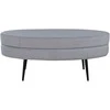 Venture Home Otomanė Otto, juoda/pilka, 100x40x41cm, kordinis velvetas