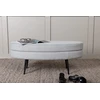 Venture Home Otomanė Otto, juoda/pilka, 100x40x41cm, kordinis velvetas
