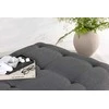 Venture Design Pufas Turin 100x40 cm Tamsiai pilkas audinys