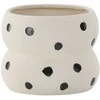 Venture Design Puodas, Dapne, 16x16x13 cm, Balta/Juodos Taškai