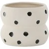 Venture Design Puodas, Dapne, 16x16x13 cm, Balta/Juodos Taškai