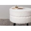 Venture Design Sėdynės Pufas, Puodas Pouf Balta Teddy, 40x40 cm, Balta