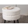 Venture Design Sėdynės Pufas, Puodas Pouf Balta Teddy, 40x40 cm, Balta