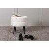 Venture Design Sėdynės Pufas, Puodas Pouf Balta Teddy, 40x40 cm, Balta