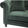 Venture Design Sofa, aksomo 3 vietų Chesterfield, 217x88 cm, žalia