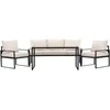 Venture Design Sofa komplektas Catania Juoda Smėlio spalvos