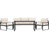 Venture Design Sofa komplektas Catania Juoda Smėlio spalvos