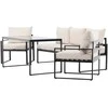 Venture Design Sofa komplektas Catania Juoda Smėlio spalvos