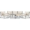 Venture Design Sofa komplektas Palazzo juoda smėlio spalvos lauko baldai