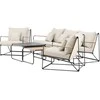 Venture Design Sofa komplektas Palazzo juoda smėlio spalvos lauko baldai