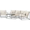 Venture Design Sofa komplektas Palazzo juoda smėlio spalvos lauko baldai