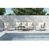 Venture Design Sofa komplektas Palazzo juoda smėlio spalvos lauko baldai
