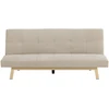 Venture Design Sofa-lova Bodil, smėlio spalvos linas, plieno rėmas