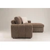 Venture Design sofa-lova Teo, kairiąja gulimąja dalimi, ruda