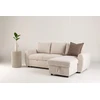 Venture Design sofa-lova Teo, kairiąja gulimąja dalimi, smėlio spalvos