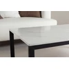 Venture Design Sofa staliukas Estelle 120x60x36 cm, juodas su balto marmuro imitacija