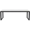 Venture Design Sofa staliukas Estelle 120x60x36 cm, juodas su balto marmuro imitacija