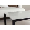 Venture Design Sofa staliukas Estelle 120x60x36 cm, juodas su balto marmuro imitacija