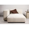 Venture Design Sofa su chaise longue Mavi 105x142 cm smėlio spalvos linas