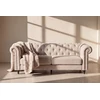 Venture Design Sofa Velvet, 3 vietų, bėžinė/juoda, poliesterinis aksomas