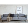 Venture Design Sofa, Zoom 3-vietės, 262x54x80 cm, Pilka