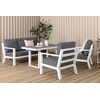 Venture Design Sofos grupė, Barselona, Stalas: 140x75 cm, Kėdė: 84x77 cm, Sofa: 159x55 cm, Balta