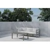 Venture Design Sofos komplektas 2 vietų sofa ir fotelis su staliuku ruda balta