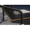 Venture Design Sodo baldų komplektas, Andora, stalas, kėdė ir sofa, juoda