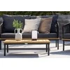 Venture Design Sodo baldų komplektas, Andora, stalas, kėdė ir sofa, juoda