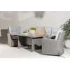 Venture Design Sofos komplektas, Brentwood, Stalas: 72x145x85 cm Kėdė: 73x89x75 cm Sofa: 73x89x186 cm, Pilka