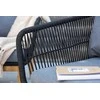Venture Design Sofos komplektas, Chania, Stalas: 45x110x60 cm Kėdė: 75x76x75 cm Sofa: 75x76x164 cm, Juoda