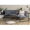Venture Design Sofos komplektas, Dakar, 188x80 cm, Juoda/Pilka