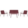 Venture Design Sofos komplektas Fourni, burgundiškos spalvos