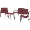 Venture Design Sofos komplektas Fourni, burgundiškos spalvos