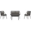 Venture Design Sofos komplektas, juoda, ruda