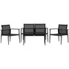 Venture Design Sofos komplektas, kėdė: 81x65 cm, sofa: 81x105 cm, stalas: 43x90 cm, juodas