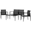 Venture Design Sofos komplektas, kėdė: 81x65 cm, sofa: 81x105 cm, stalas: 43x90 cm, juodas