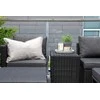Venture Design Sofos komplektas, keturi, Kėdė: 64x66 cm, Sofa: 64x65.5 cm, Stalas: 51x63 cm, Juodas