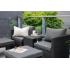 Venture Design Sofos komplektas, keturi, Kėdė: 64x66 cm, Sofa: 64x65.5 cm, Stalas: 51x63 cm, Juodas
