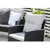 Venture Design Sofos komplektas, Knock, stalas: 120x70 cm, kėdė: 75x60 cm, sofa: 158x69 cm, ottomanas: 38x38 cm, juoda