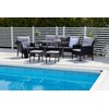 Venture Design Sofos komplektas, Knock, stalas: 120x70 cm, kėdė: 75x60 cm, sofa: 158x69 cm, ottomanas: 38x38 cm, juoda