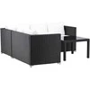 Venture Design Sofos komplektas, Kuba, 180x180 cm, Juoda