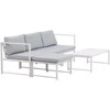 Venture Design Sofos komplektas, Salvador, Stalas: 103x55 cm Sofa: 200x70 cm, Balta