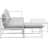 Venture Design Sofos komplektas, Salvador, Stalas: 103x55 cm Sofa: 200x70 cm, Balta