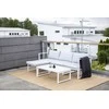 Venture Design Sofos komplektas, Salvador, Stalas: 103x55 cm Sofa: 200x70 cm, Balta