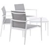 Venture Design Sofos komplektas, stalas: 45x90x60 cm Kėdė: 63x81x59 cm Sofa: 63x81x135 cm, Balta/Pilka