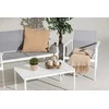 Venture Design Sofos komplektas, stalas: 45x90x60 cm Kėdė: 63x81x59 cm Sofa: 63x81x135 cm, Balta/Pilka