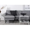Venture Design Sofos lova, Zoom U-sofa, 260x154 cm, Pilka